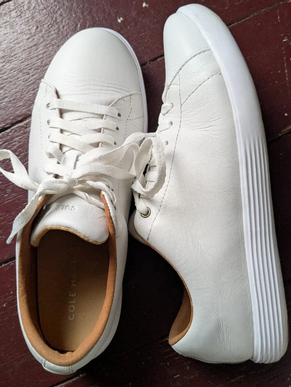 Cole Haan Women's Grand Crosscourt Sneaker Style Shoes W08780 White Leather Sz 9